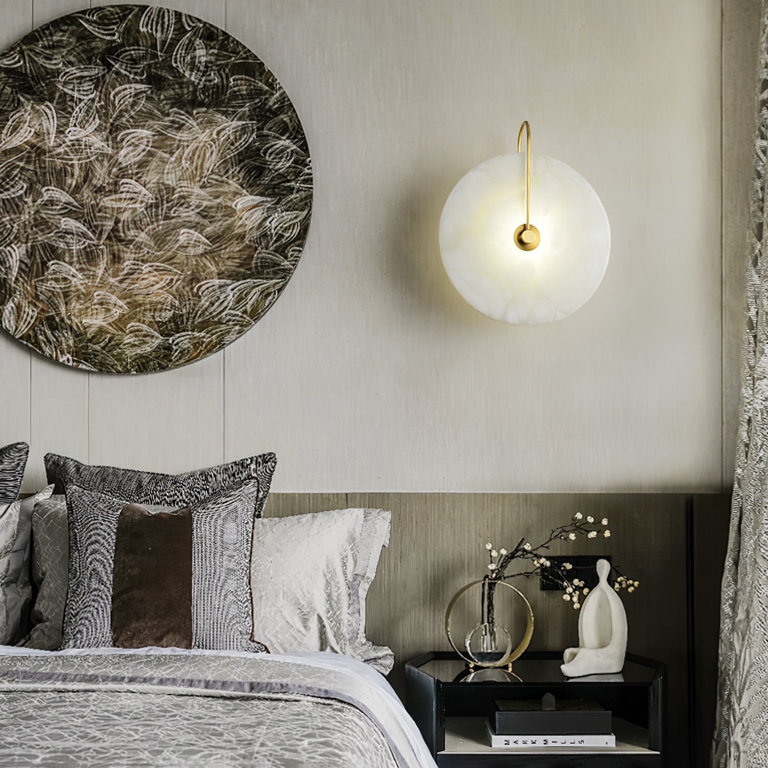 LuxeGlow - Lámpara de pared LED moderna de alabastro para una elegancia atemporal
