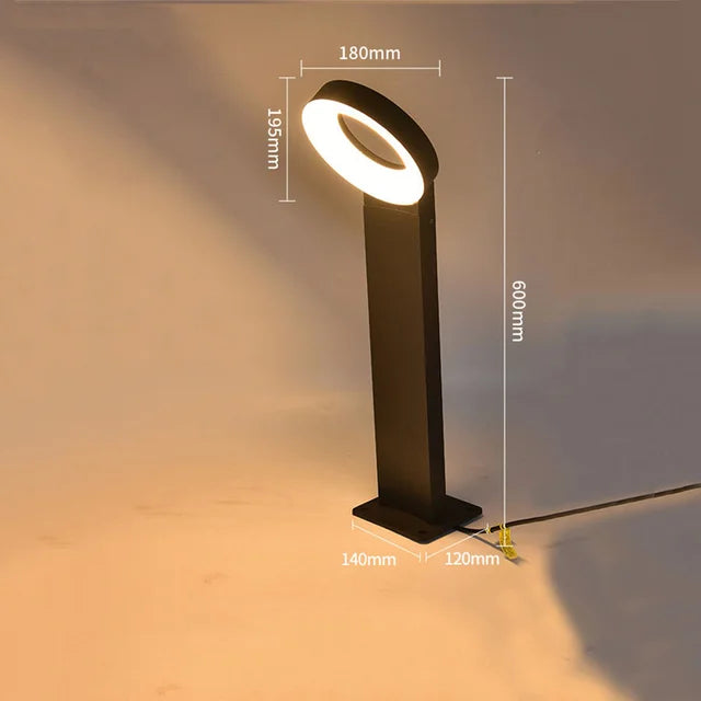 SolarGlow – Solar LED Path Lighting made of Aluminum – Modern Ring Design, Waterproof & Energy Efficient