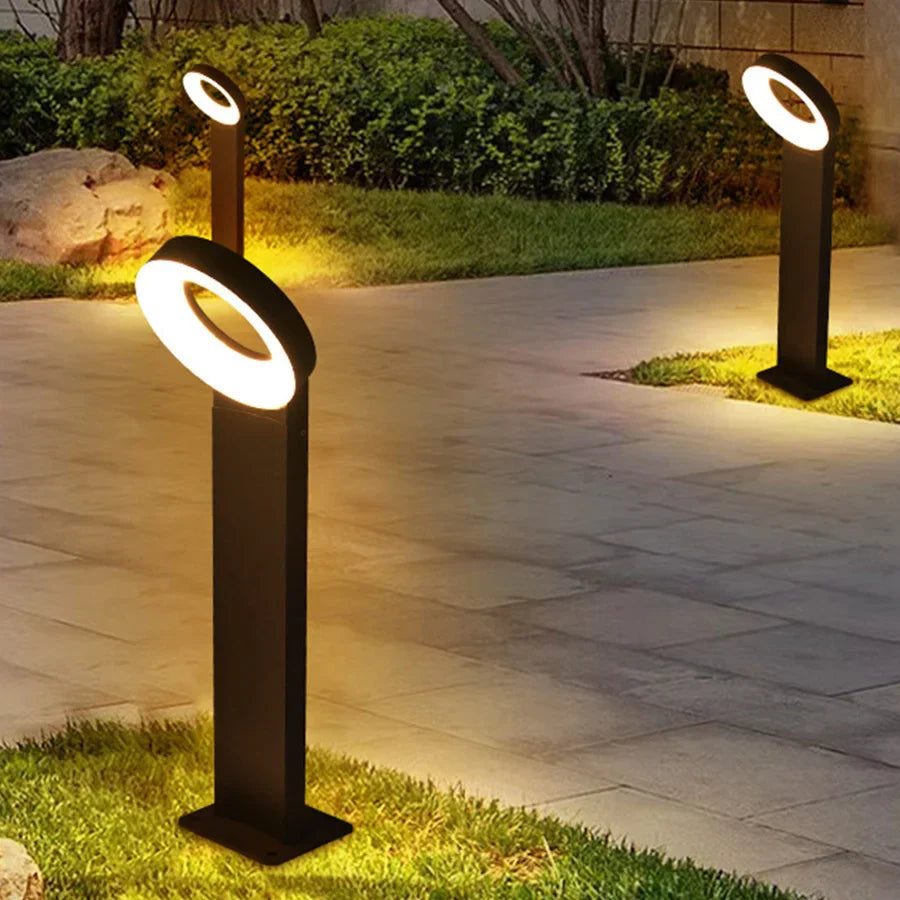 SolarGlow – Solar LED Path Lighting made of Aluminum – Modern Ring Design, Waterproof & Energy Efficient