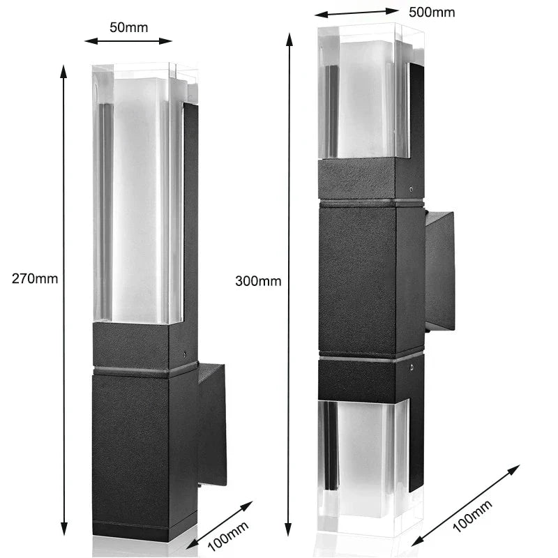 BrightLine - Aluminium-Acryl Minimalistische LED-Wandlamp