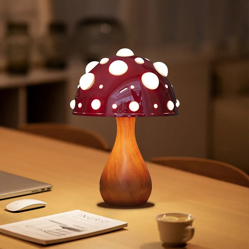 GlowMush - Retro LED Tafellamp in Paddenstoelontwerp