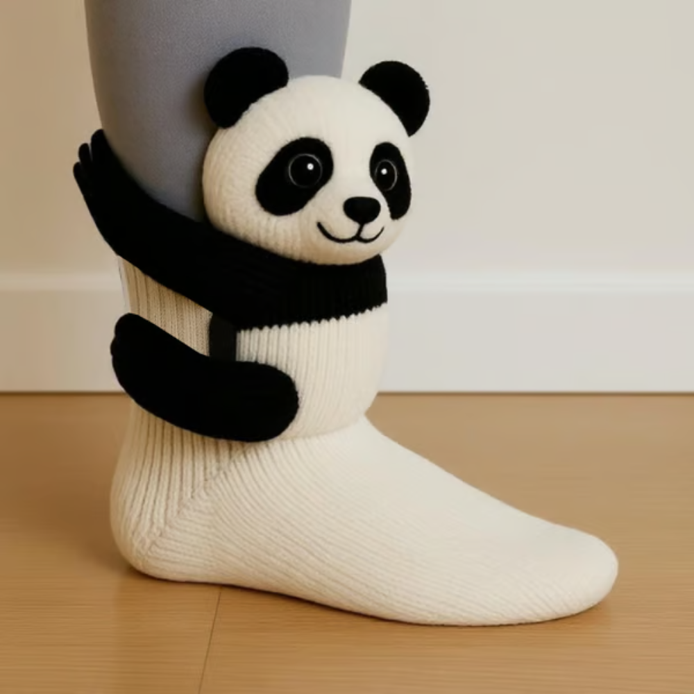 Animal Plush Slipper Socks Non-Slip Indoor Comfort Warmth 4