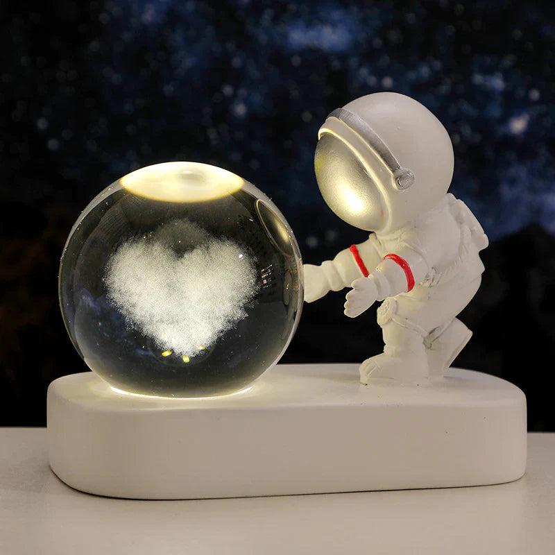 Astronaut Night Lamp - Space Lamp with LED and Crystal Ball