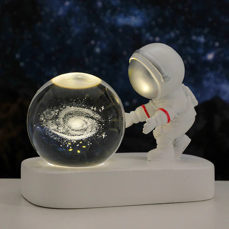 Astronaut Night Lamp - Space Lamp with LED and Crystal Ball