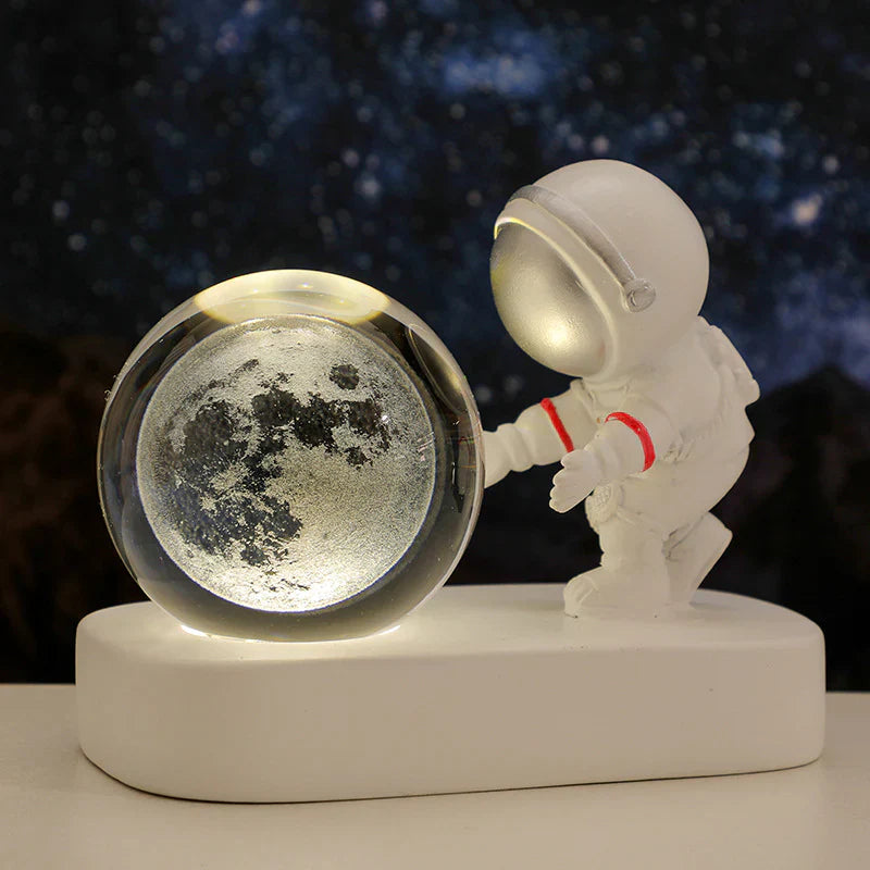 Astronaut Night Lamp - Space Lamp with LED and Crystal Ball