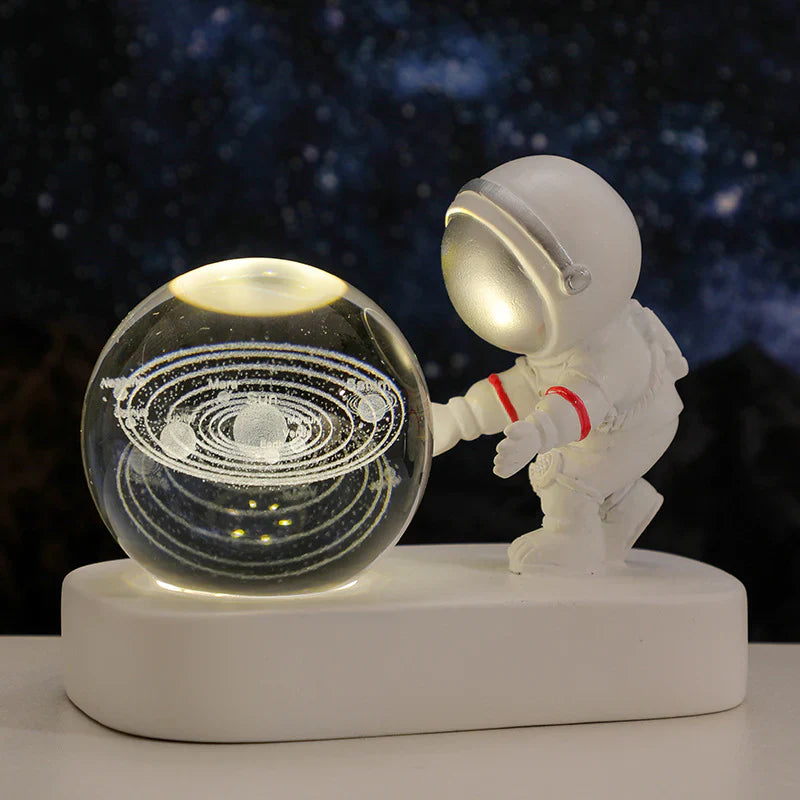 Astronaut Night Lamp - Space Lamp with LED and Crystal Ball