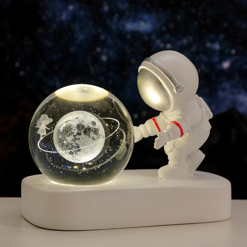Astronaut Night Lamp - Space Lamp with LED and Crystal Ball
