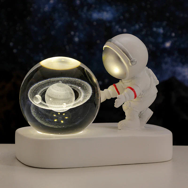 Astronaut Night Lamp - Space Lamp with LED and Crystal Ball
