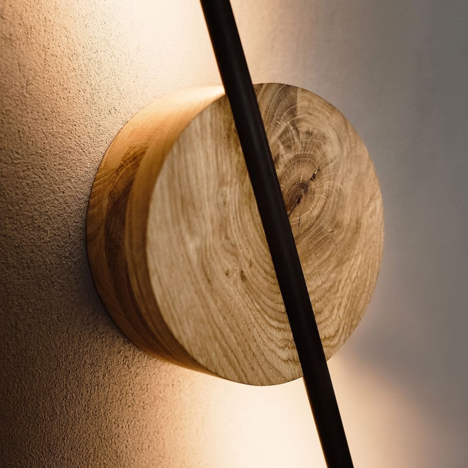 LightOak - Lámpara de pared LED moderna de madera para iluminación ambiental