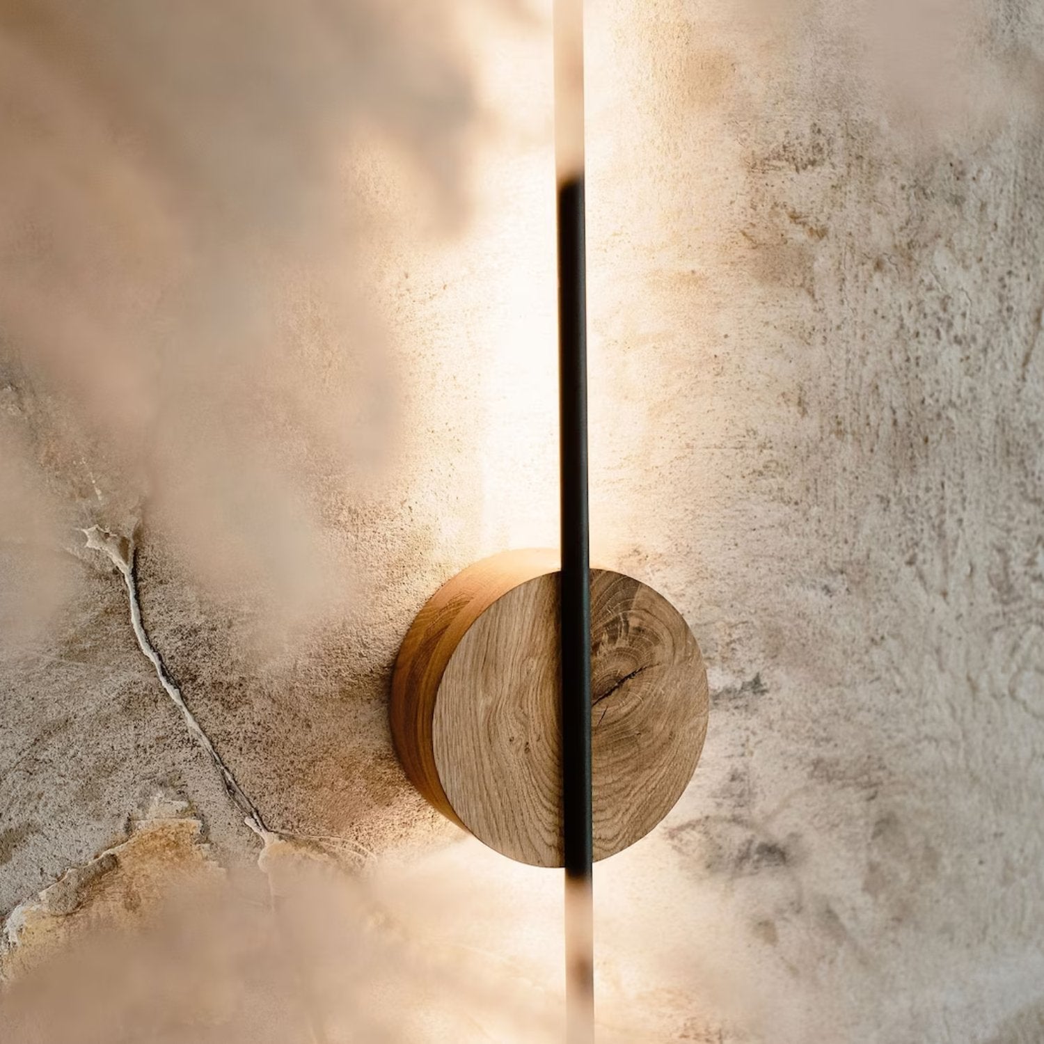 LightOak - Lámpara de pared LED moderna de madera para iluminación ambiental