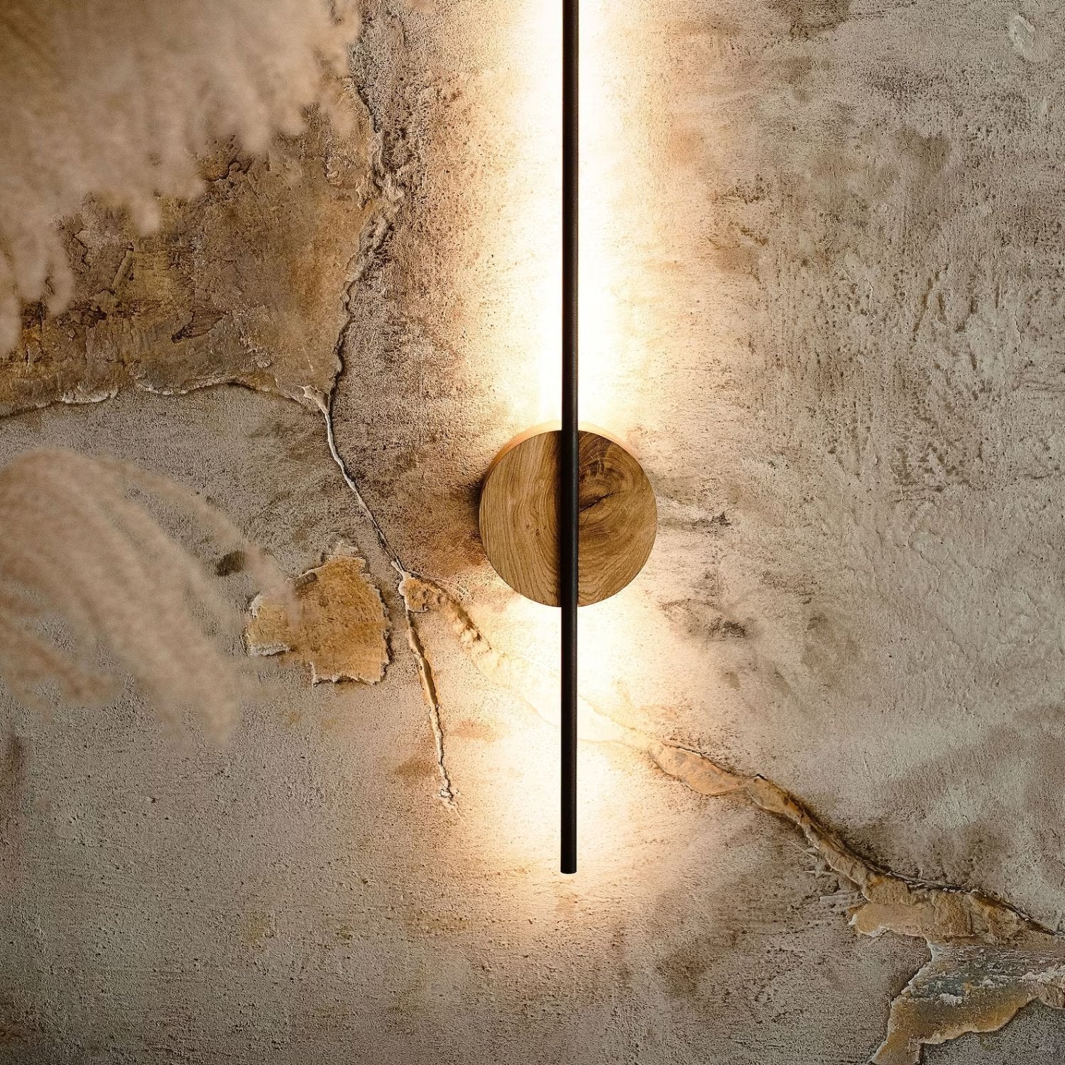 LightOak - Lámpara de pared LED moderna de madera para iluminación ambiental