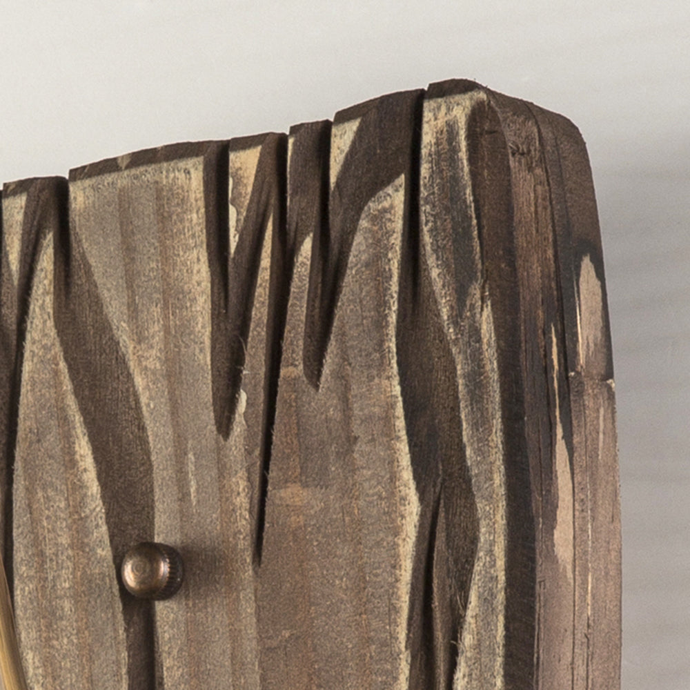 Candeeiro de parede vintage Austin LED para interior Sala de estar/Quarto Madeira