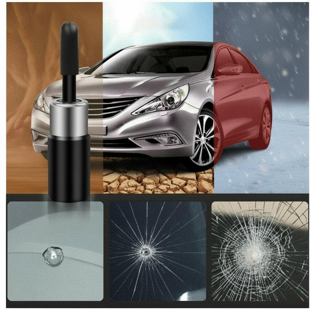 Automotive Glass Repair Fluid for Windshield Chips Cracks DIY Solution 1