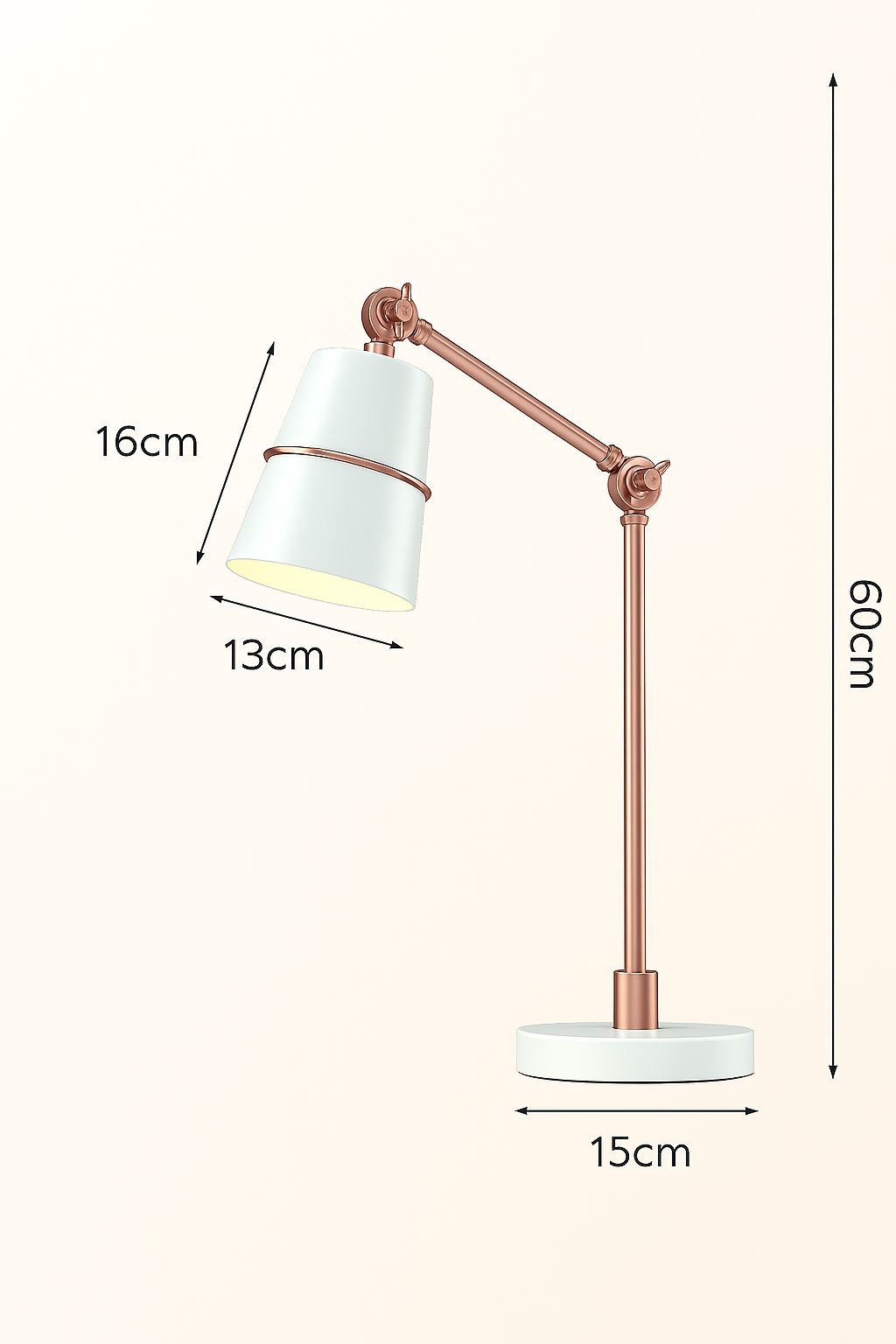 MonoGlow - Lámpara de mesa LED moderna con brazo giratorio | Diseño minimalista