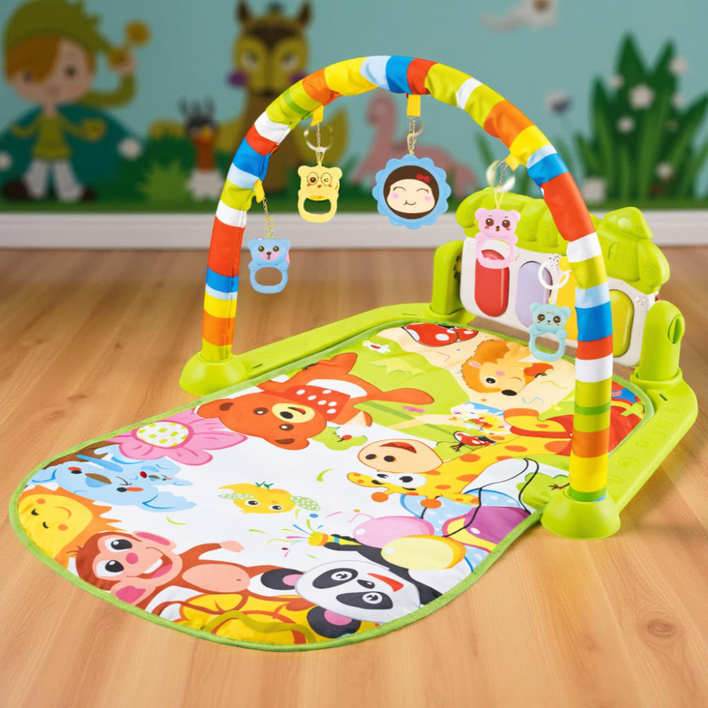 Tapete de Brincar Musical para Bebé Interativo com Som e Atividades