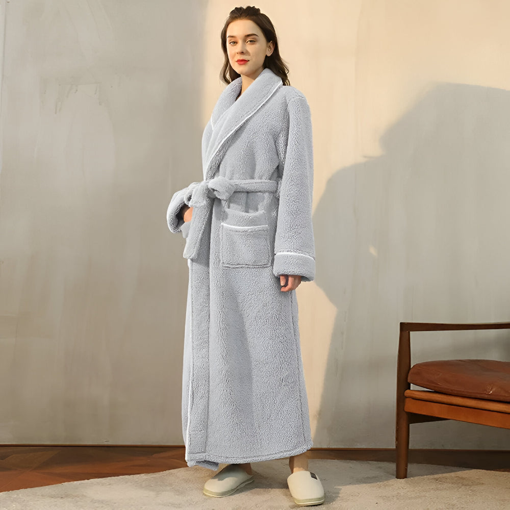 Robe de Banho Comprido com Gola para Uso Doméstico