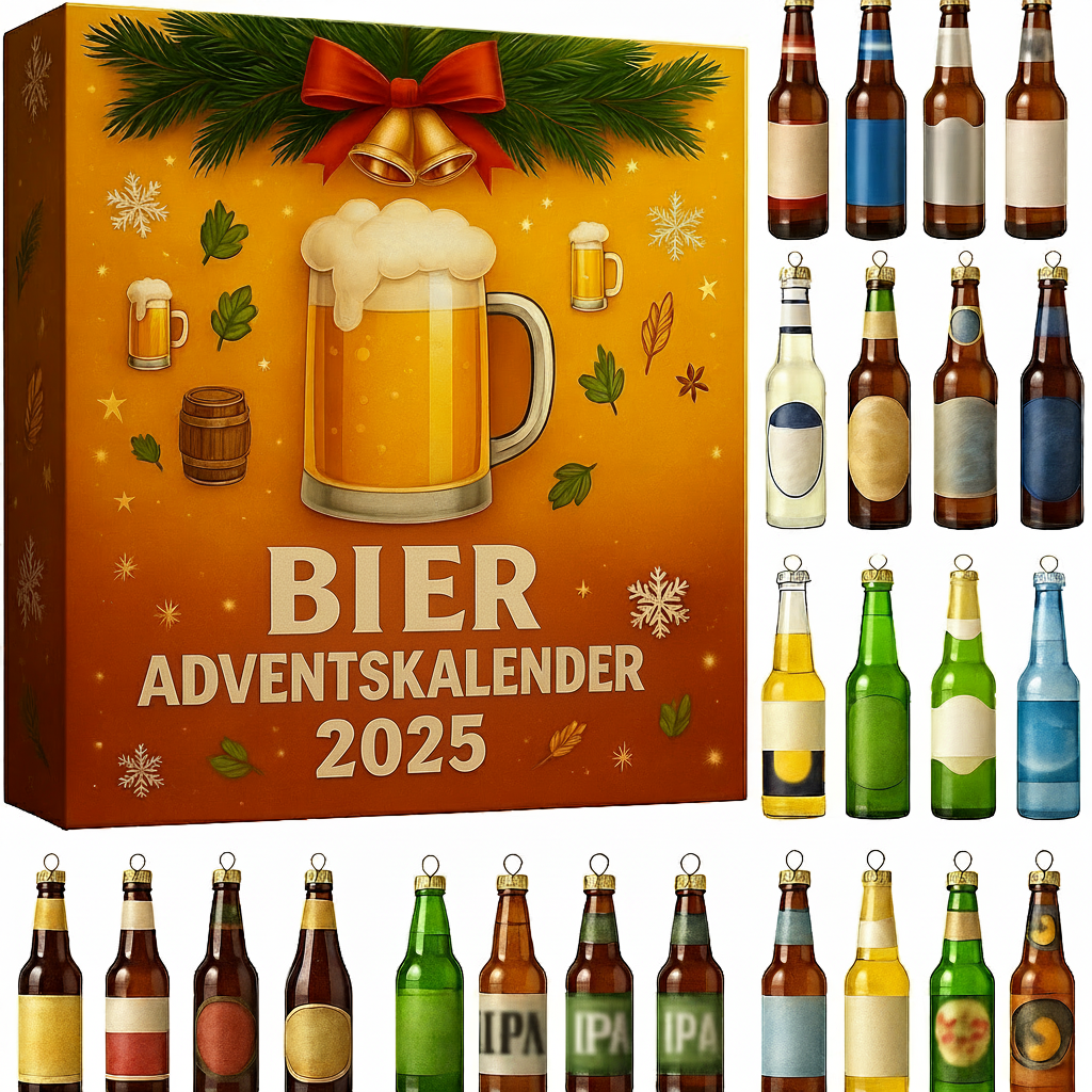 Beer Advent Calendar 24 Mini Bottle Ornaments Holiday Tree Decor 5