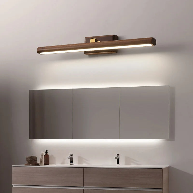 LumiMystic - Lámpara de pared de madera de nogal