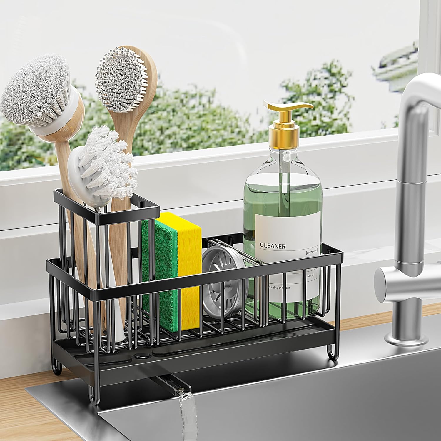 Stainless Kitchen Sink Holder Organizer Sponge Tool