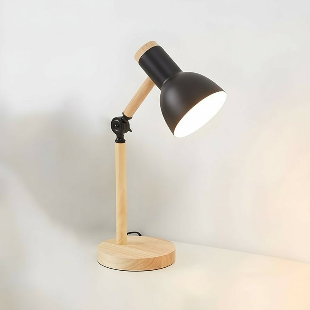 Bureaulamp Hout Scandinavisch Verstelbaar Modern Tafellamp Design