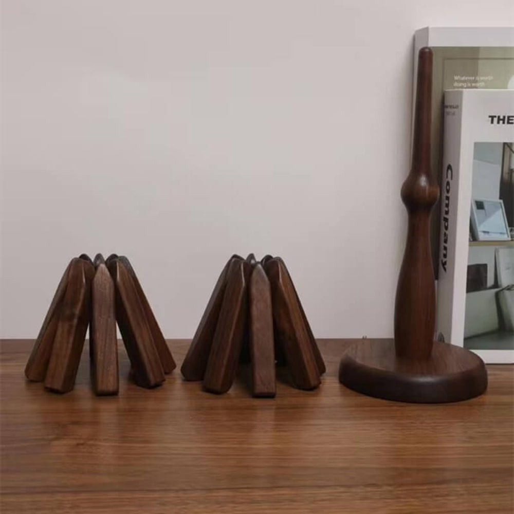 Black Walnut Table Mats Set Unique Coasters for Dining Room Decor 9