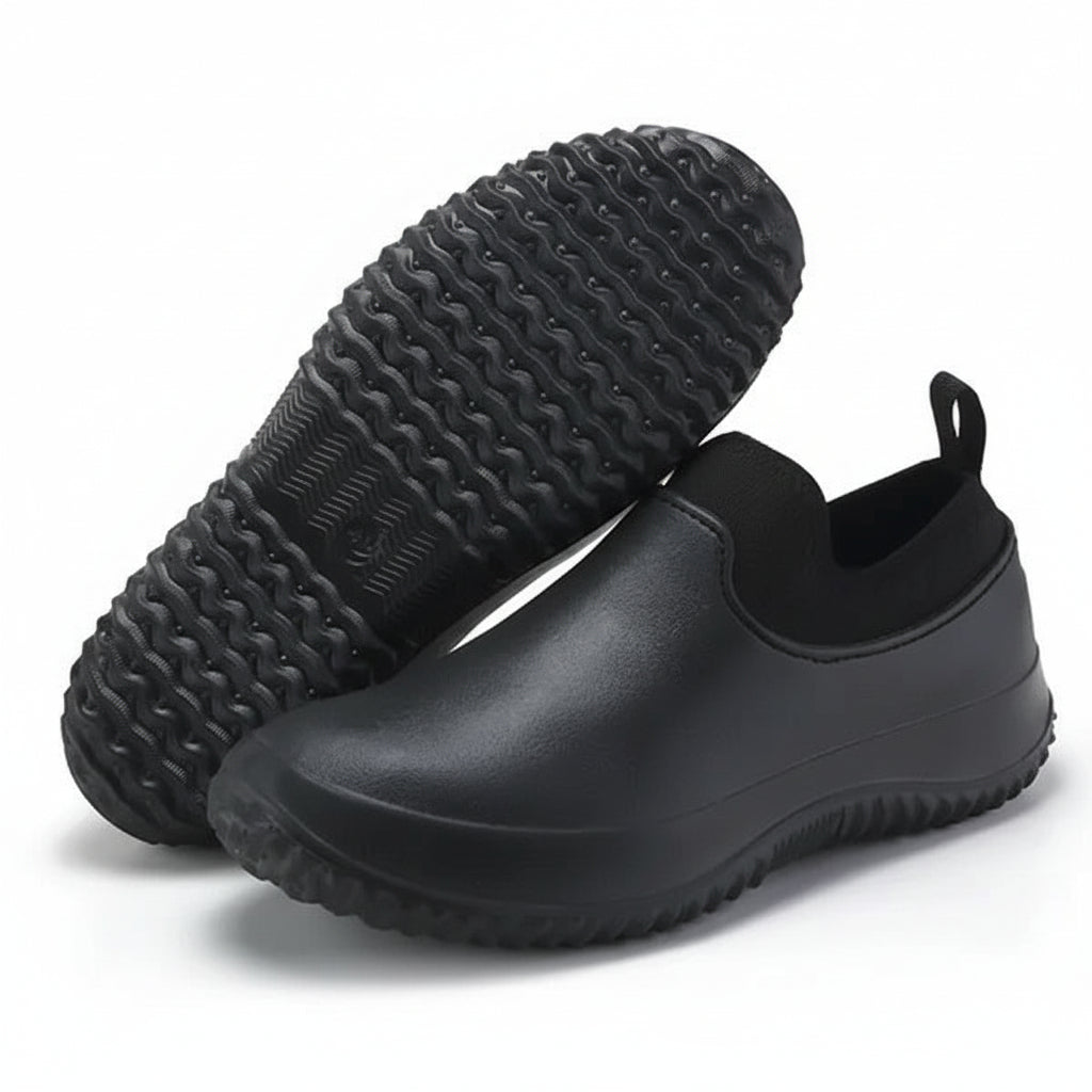 Sapatos de Trabalho Impermeáveis de Enfiar Antiderrapantes Confortáveis