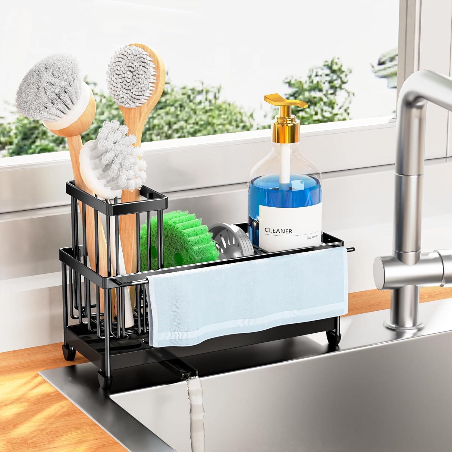 Stainless Kitchen Sink Holder Organizer Sponge Tool