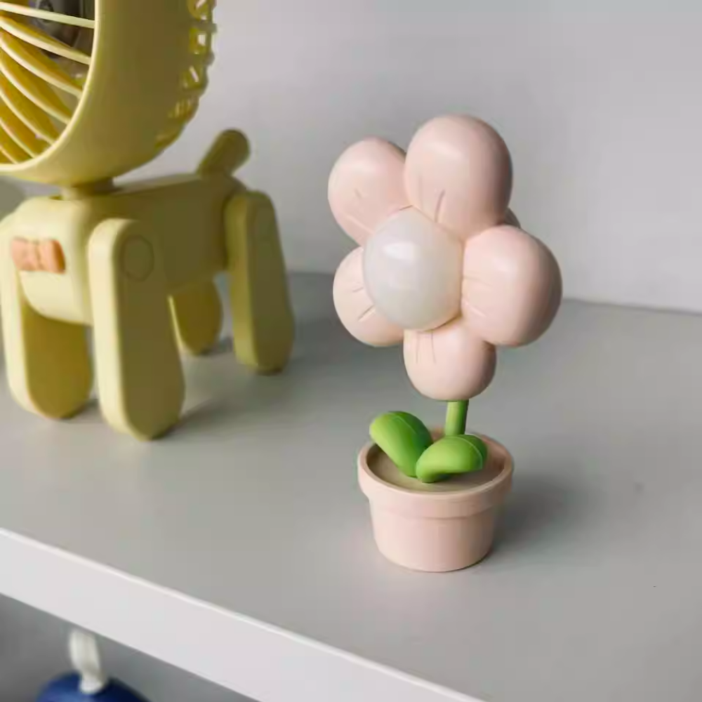 BloomGlow - Candeeiro de Mesa com Flor LED – Flor Decorativa Iluminada para Quarto e Sala de Estar