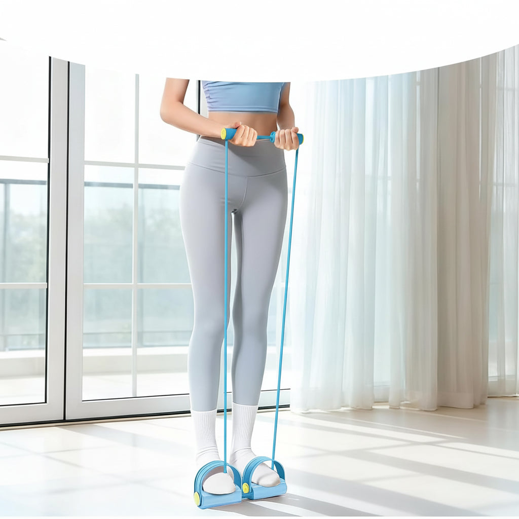 Faixa de Exercícios Pedais de Resistência Treino Corporal Completo em Casa