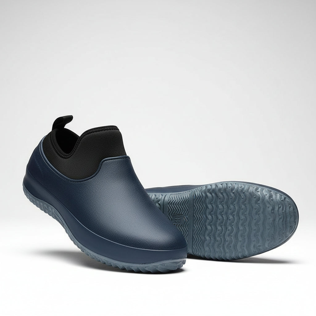 Sapatos de Trabalho Impermeáveis de Enfiar Antiderrapantes Confortáveis