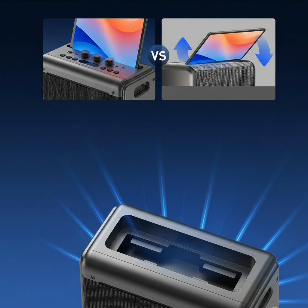 Altoparlante Bluetooth Karaoke Portatile LED Microfoni Wireless