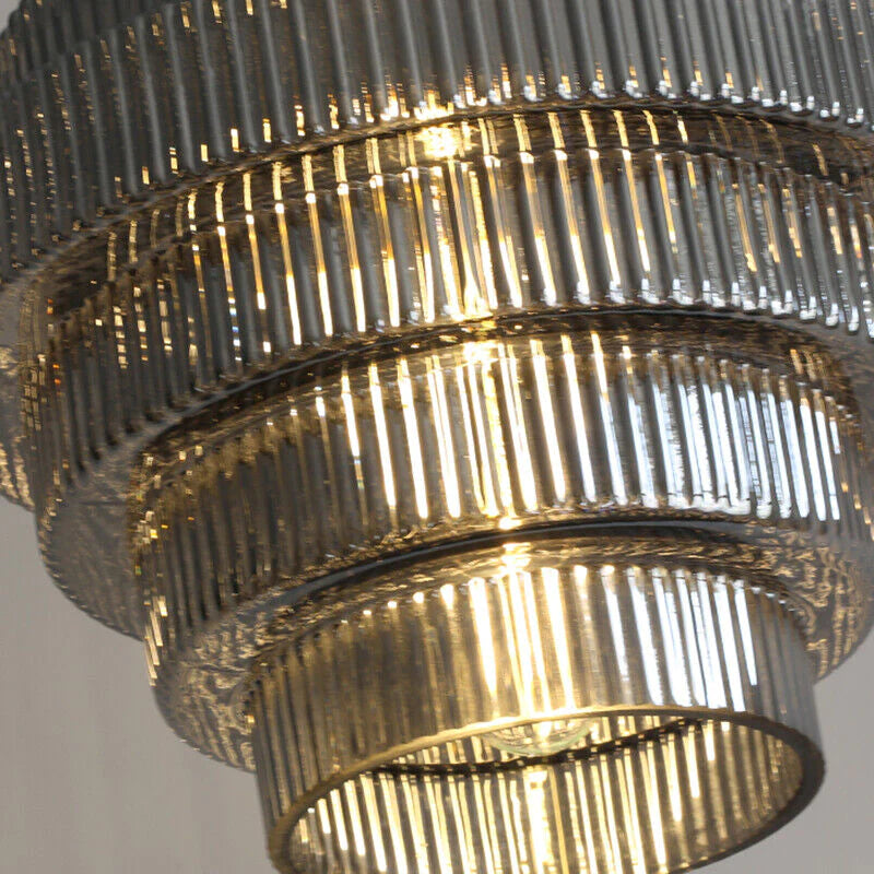 Phallic-shaped Brass Glass Pendant Lamp