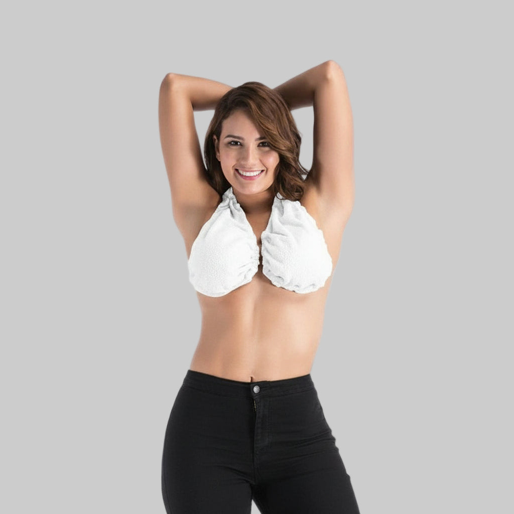 Breathable Cotton Wireless Bra Soft Cozy Terry Cloth Design 2