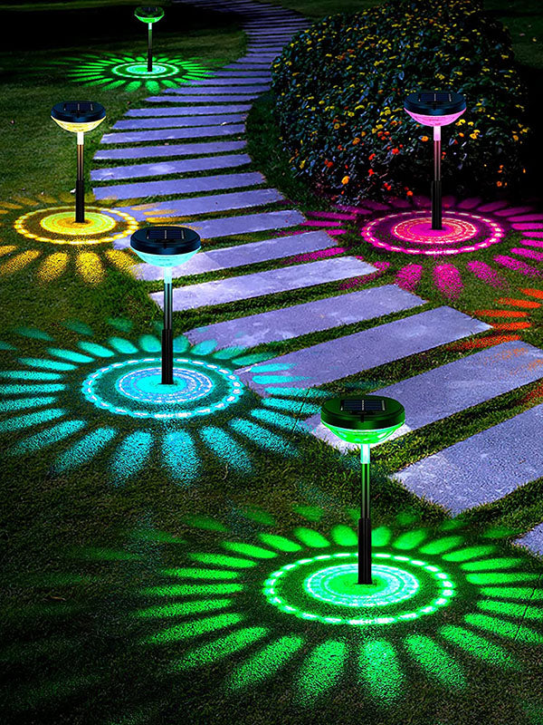 4 Pieces Solar Landscape Path Lighting for Outdoor Use