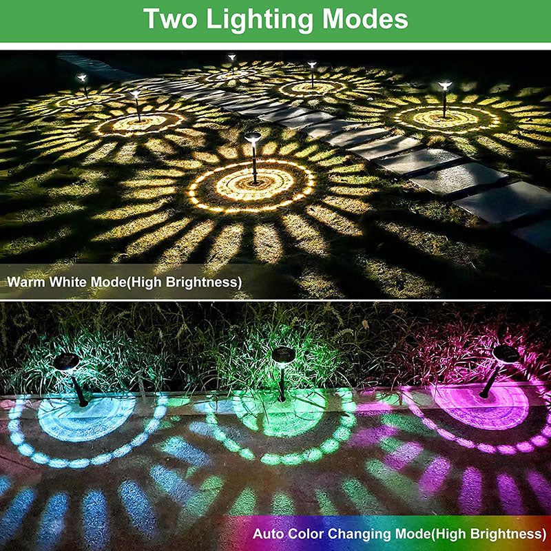 4 Pieces Solar Landscape Path Lighting for Outdoor Use