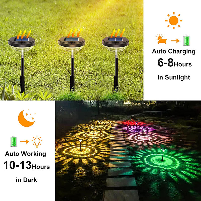 4 Pieces Solar Landscape Path Lighting for Outdoor Use