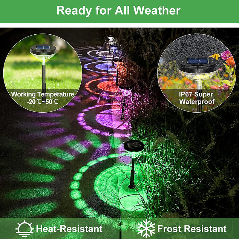 4 Pieces Solar Landscape Path Lighting for Outdoor Use