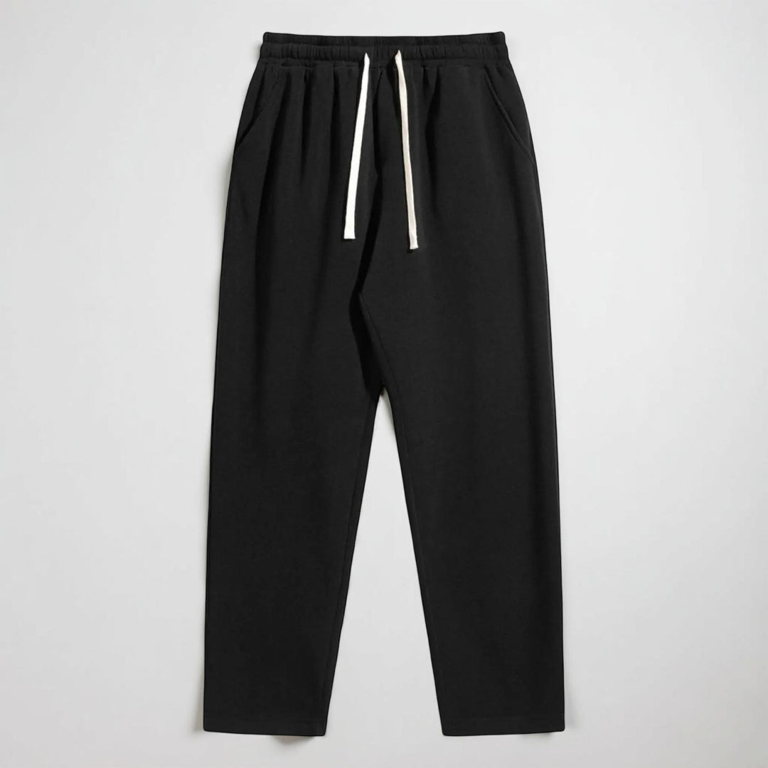 Calças Homem Desporto Corte Direito Cintura Elástica Fecho com Cordão