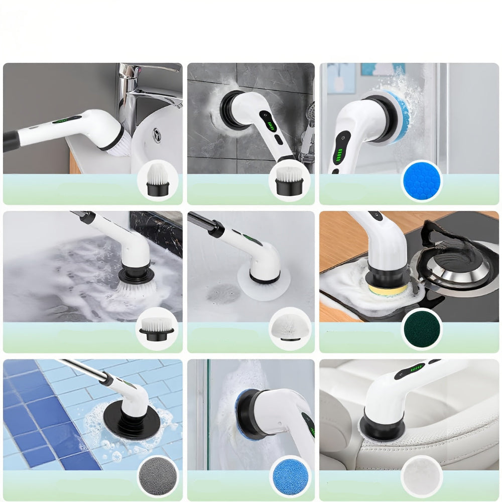 Escova de Limpeza Ajustável Cabeças Substituíveis