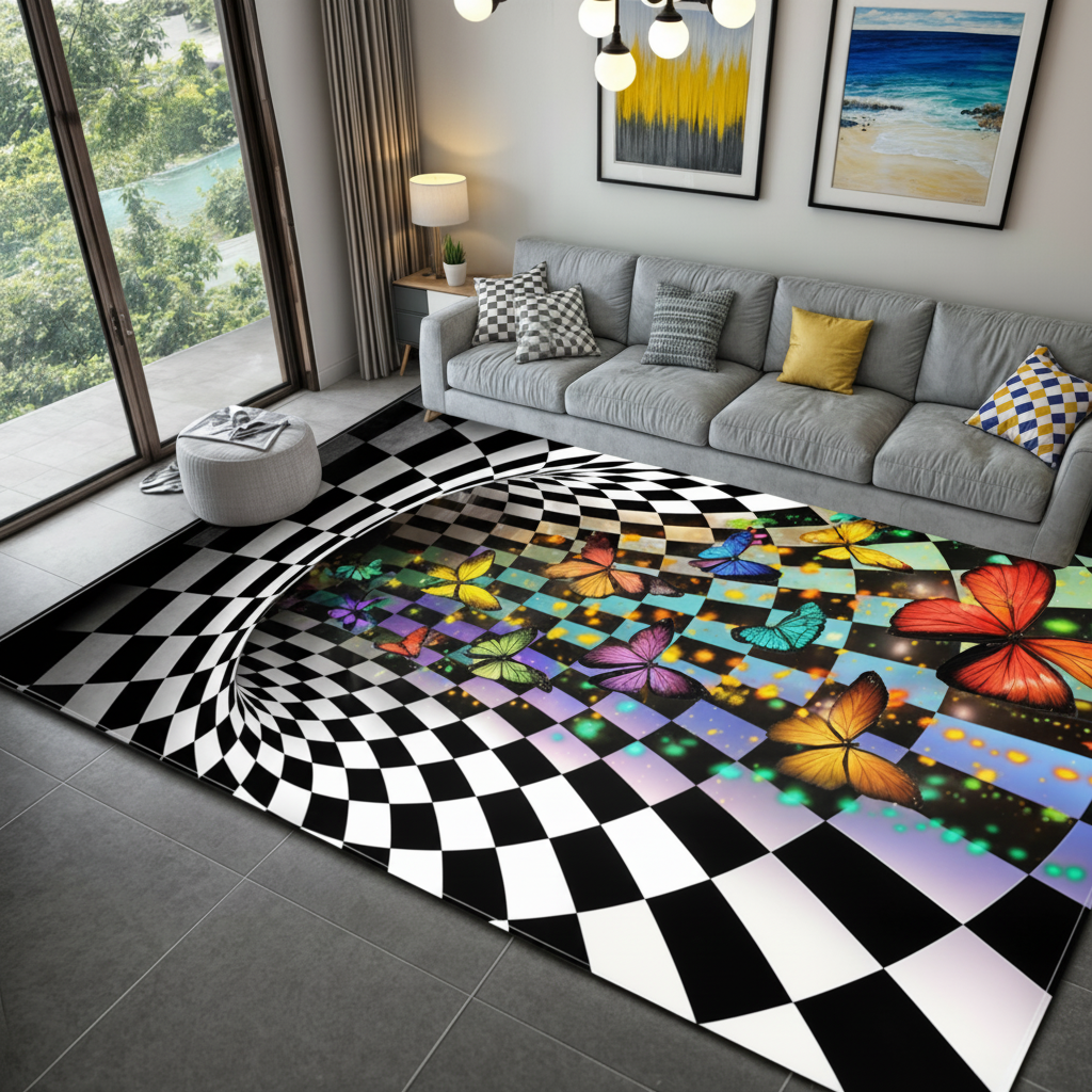 Deurmat 3D Illusie Geometrisch Antislip Hal Entree