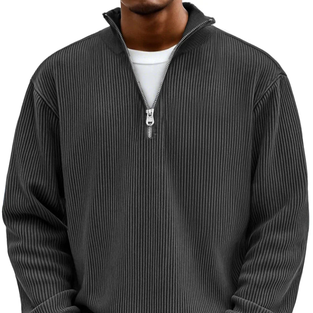 Adam™ | Nowoczesny męski sweter z półzamkiem błyskawicznym - Image 4