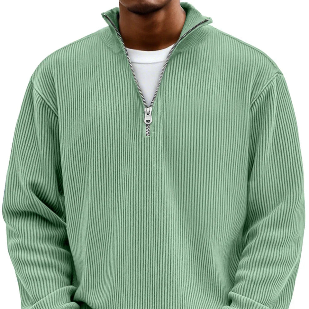 Adam™ | Nowoczesny męski sweter z półzamkiem błyskawicznym - Image 8