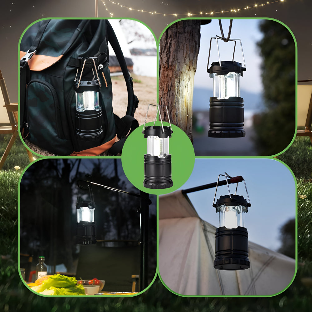 Lanterna de campismo LED dobrável para exterior