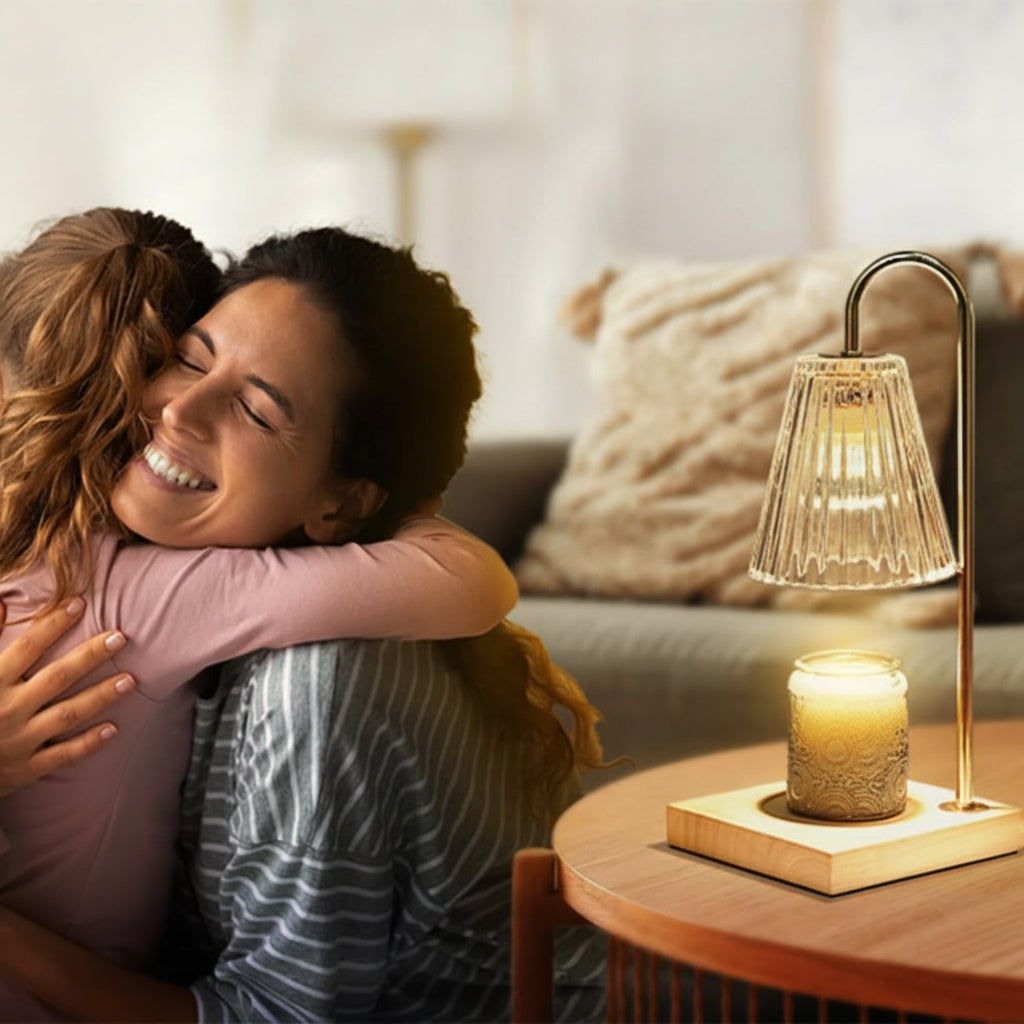 Candeeiro de mesa Aquecedor de velas Elétrico Regulador de intensidade Temporizador Interior