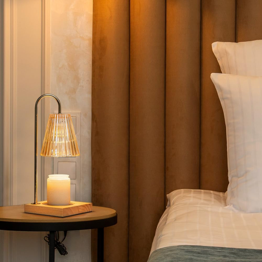 Candeeiro de mesa Aquecedor de velas Elétrico Regulador de intensidade Temporizador Interior