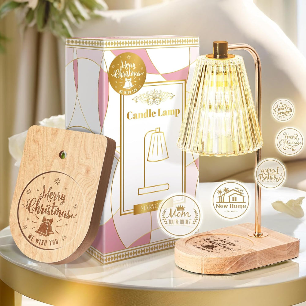 Candeeiro de mesa Aquecedor de velas Elétrico Regulador de intensidade Temporizador Interior