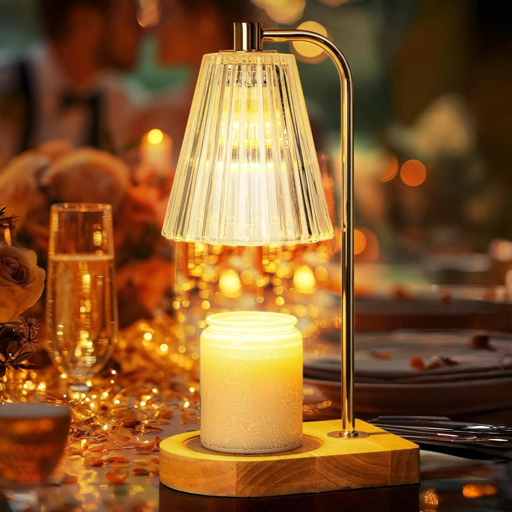 Candeeiro de mesa Aquecedor de velas Elétrico Regulador de intensidade Temporizador Interior