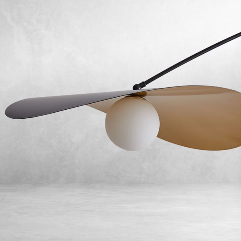 Carins Moderne Wandlamp, Boog, Metaal/Glas, Zwart/Goud, Slaapkamer