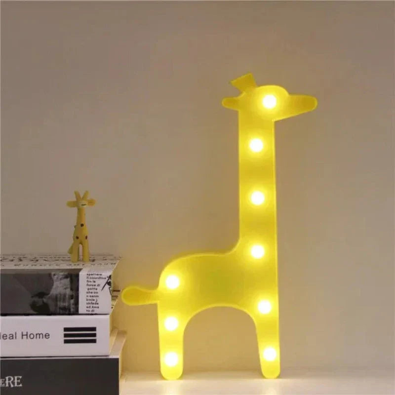 LumiZoo - LED Giraffe Nachtlamp voor Kinderen, Dimbare Tafellamp & Slaapkamerdecoratie