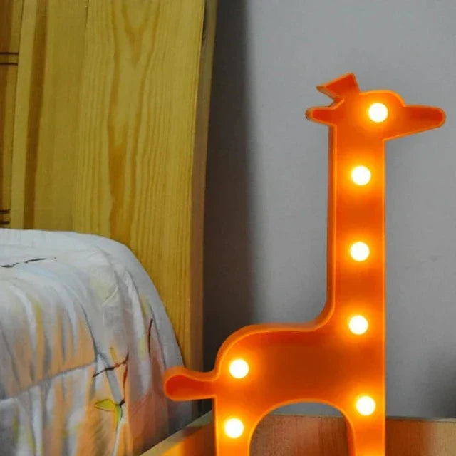 LumiZoo - LED Giraffe Nachtlamp voor Kinderen, Dimbare Tafellamp & Slaapkamerdecoratie